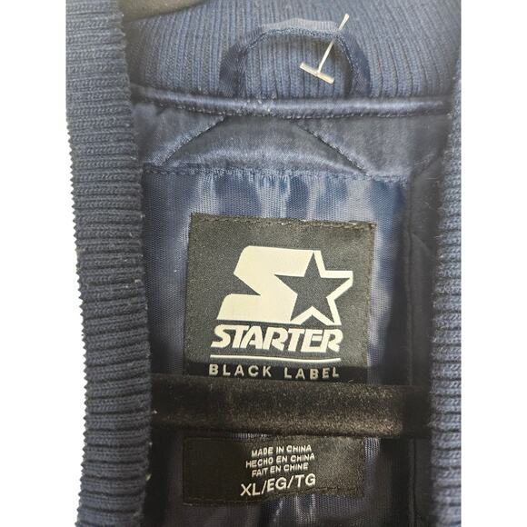 Starter Jacket Black Label XL HSTRY x HOUSE OF MANDELA  Navy Blue Varsity - Picture 4 of 4